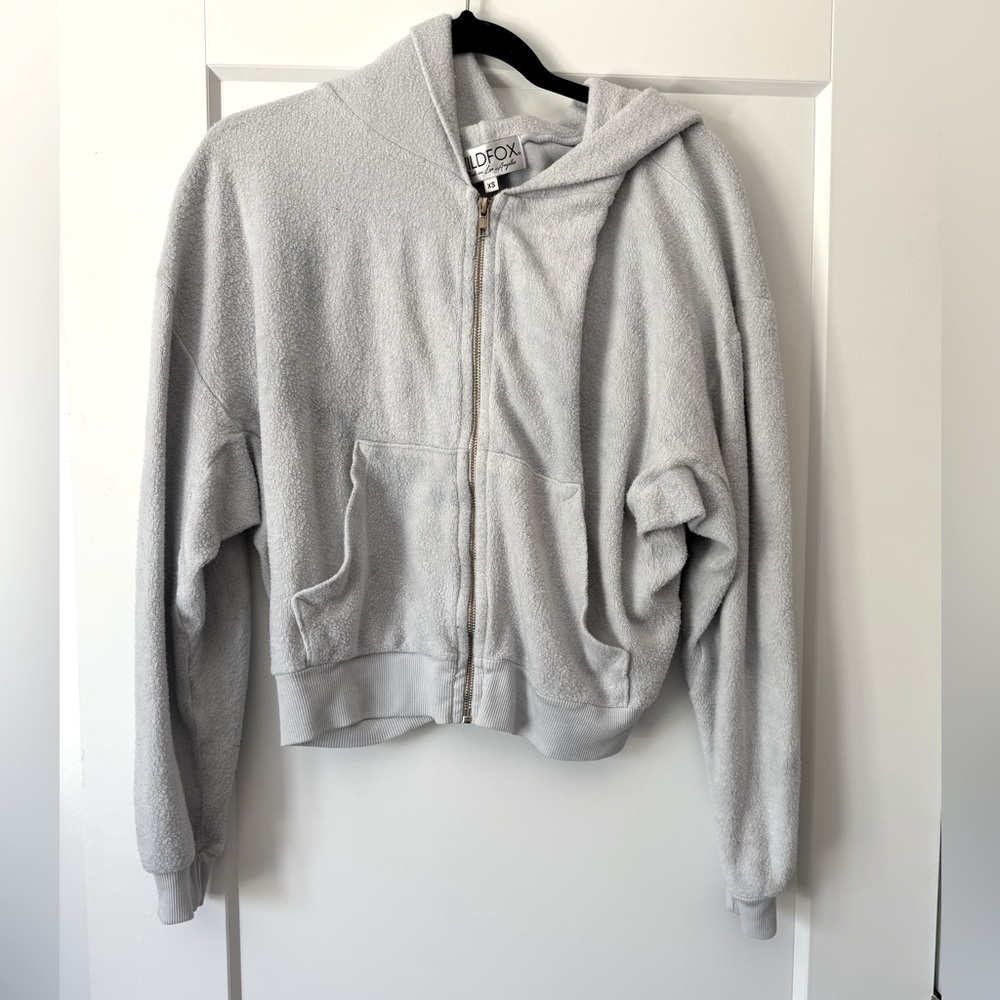 Wildfox Baby Blue Full Zip-Up Hoodie Size XS